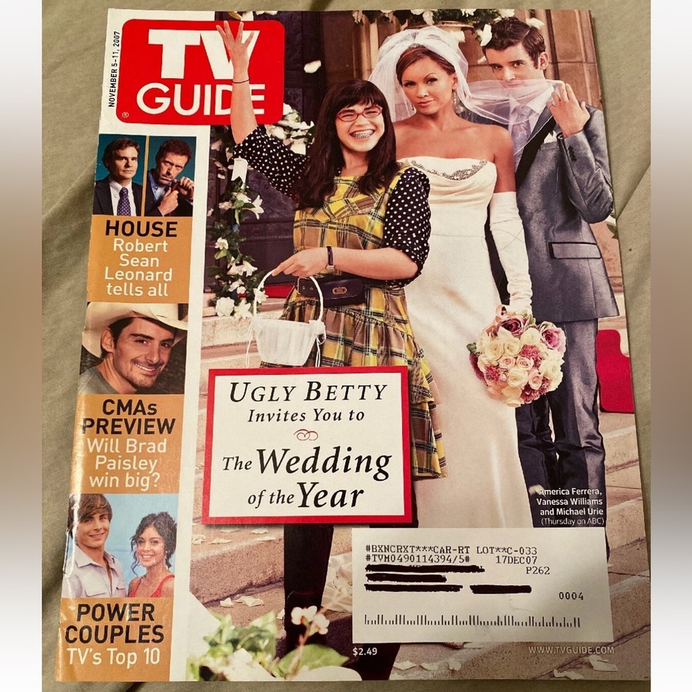 TV Guide Magazine - Nov 2007 - Ugly Betty - America Ferrera - Vanessa Williams